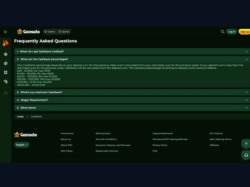 Registrazione su Casinacho Casino (Nacho Casino): conto e accesso immediato a Spinola Liga 2026 e tutti i tornei