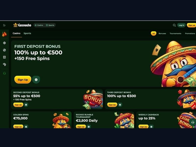 Registrazione e accesso immediato ai tornei su Casinacho Casino Nacho Casino per l'Italia